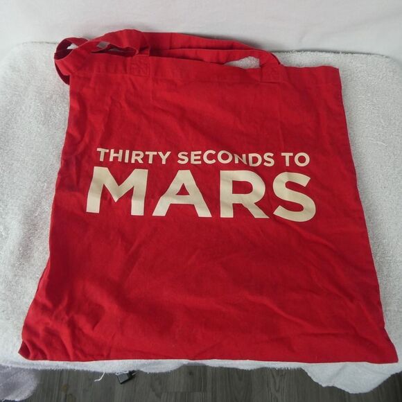 Thirty 30 Seconds to Mars 30STM Red VIP Tour Tote Bag 2010 2011 RARE Jared Leto - Picture 1 of 6